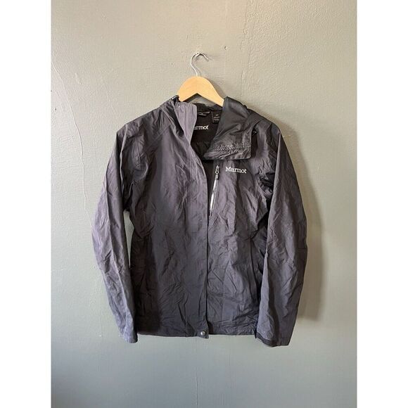 Marmot Womens Black Full Zip Hooded Softshell Jacket Size Small - Picture 1 of 3